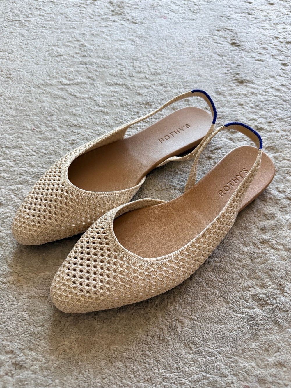 Rothy's Woven Pointed Toe Almond Slingback Flats Size 10 NWOB) - Picture 2 of 9